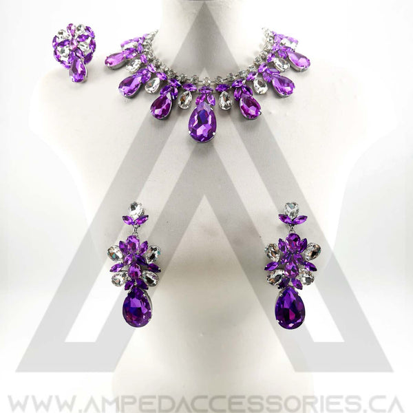Medium Purple Necklace Set