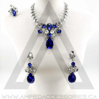 Cobalt & Clear Necklace Set