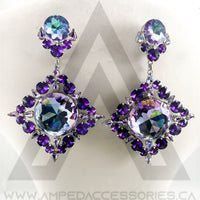 Large Unicorn & Custom Purple Earrings