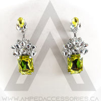 Yellow & Clear Earrings