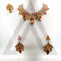 Bronzed Orange Necklace Set
