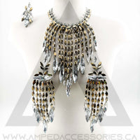 Gold & Clear Necklace Set