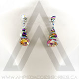 Large Oval Drop Earrings (multiple colors available)