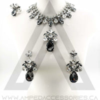 Grey & Clear Necklace Set