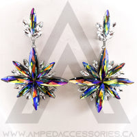 Rainbow AB Starburst Earrings