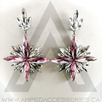 Light Pink & Clear Starburst Earrings