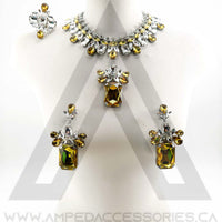 Topaz & Clear Necklace Set
