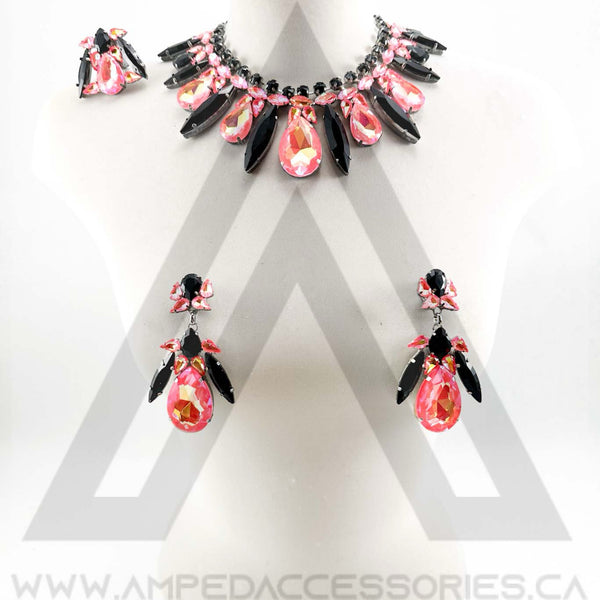 Orange AB Necklace Set