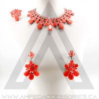 Neon Orange Necklace Set