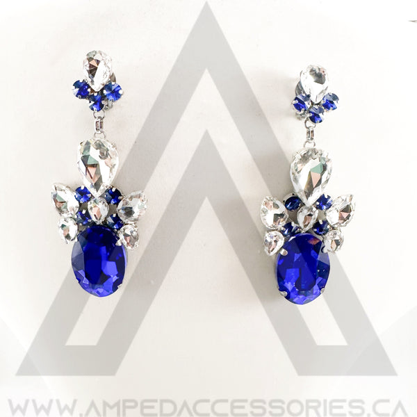 Cobalt & Clear Earrings