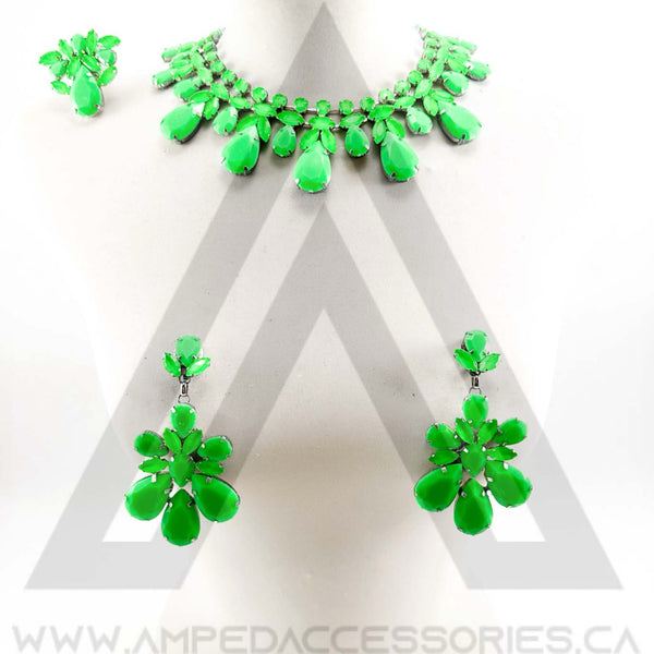Neon Green Necklace Set