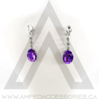 Oval Drop Earrings (multiple colors available)