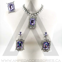 Violet & Clear Necklace Set