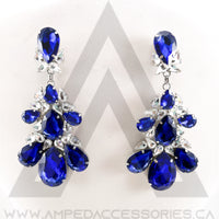 Cobalt & Clear Earrings