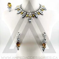 Topaz & Clear Necklace Set