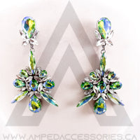 Clear & Peridot AB Earrings