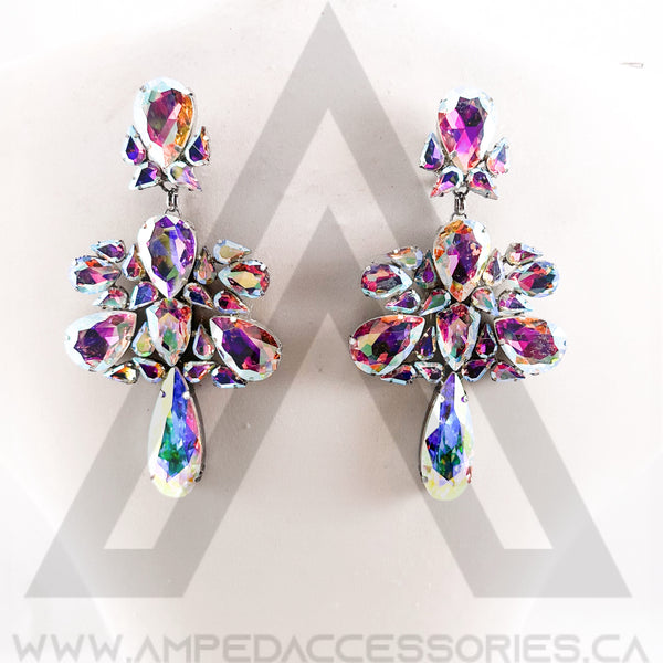 Large AB Stiletto Drop Earrings