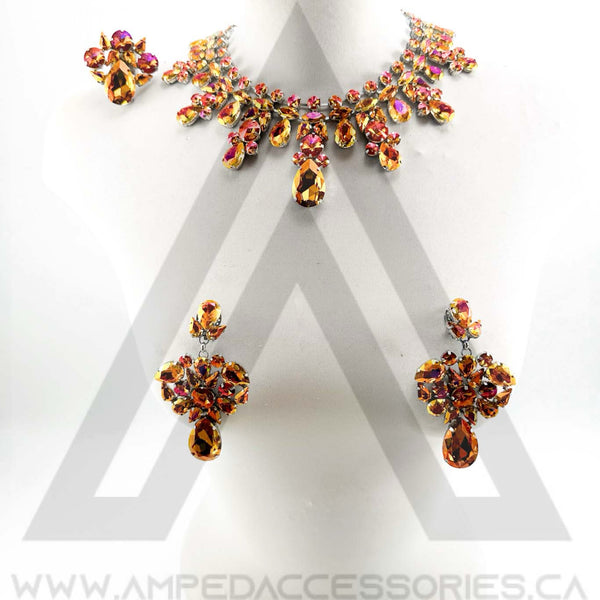 Bronzed Orange Necklace Set