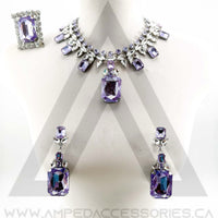 Violet & Clear Necklace Set
