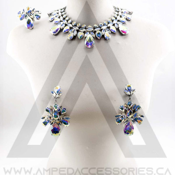 Blue Base AB Necklace Set