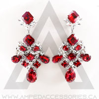 XL Red & Clear Earrings