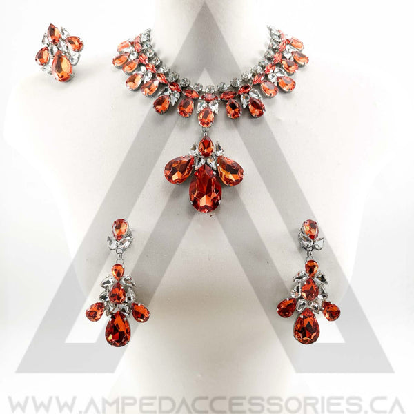 Orange Necklace Set