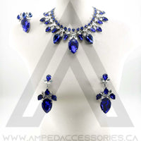 Cobalt & Clear Necklace Set
