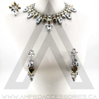 Gold & Clear Necklace Set