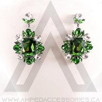 Emerald & Clear Earrings