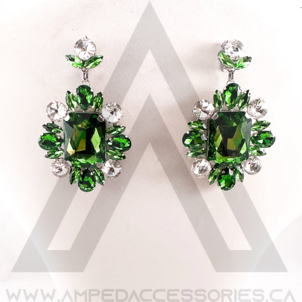 Emerald & Clear Earrings