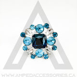 Square Stone Ring (Multiple Colors)