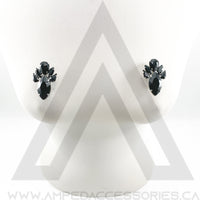 Spike Button Earrings (Multiple Colors)