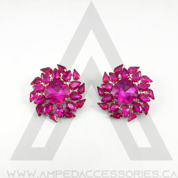 Large Button Earrings (Multiple Colors Available)