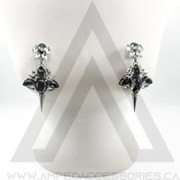 Grey Spike Earrings