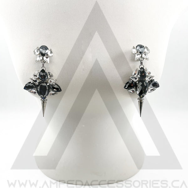 Grey Spike Earrings